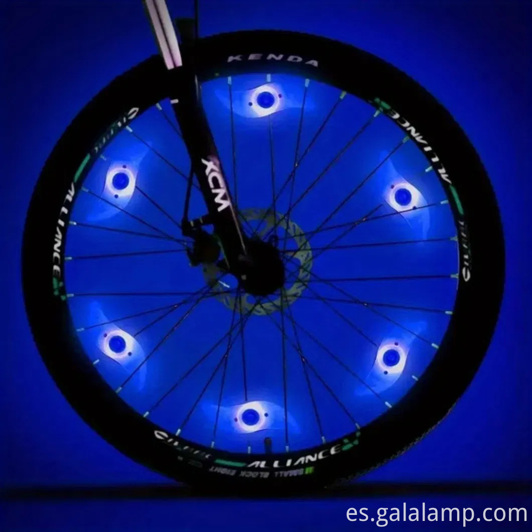 Luces de ruedas de bicicleta vibrantes para una visibilidad nocturna mejorada